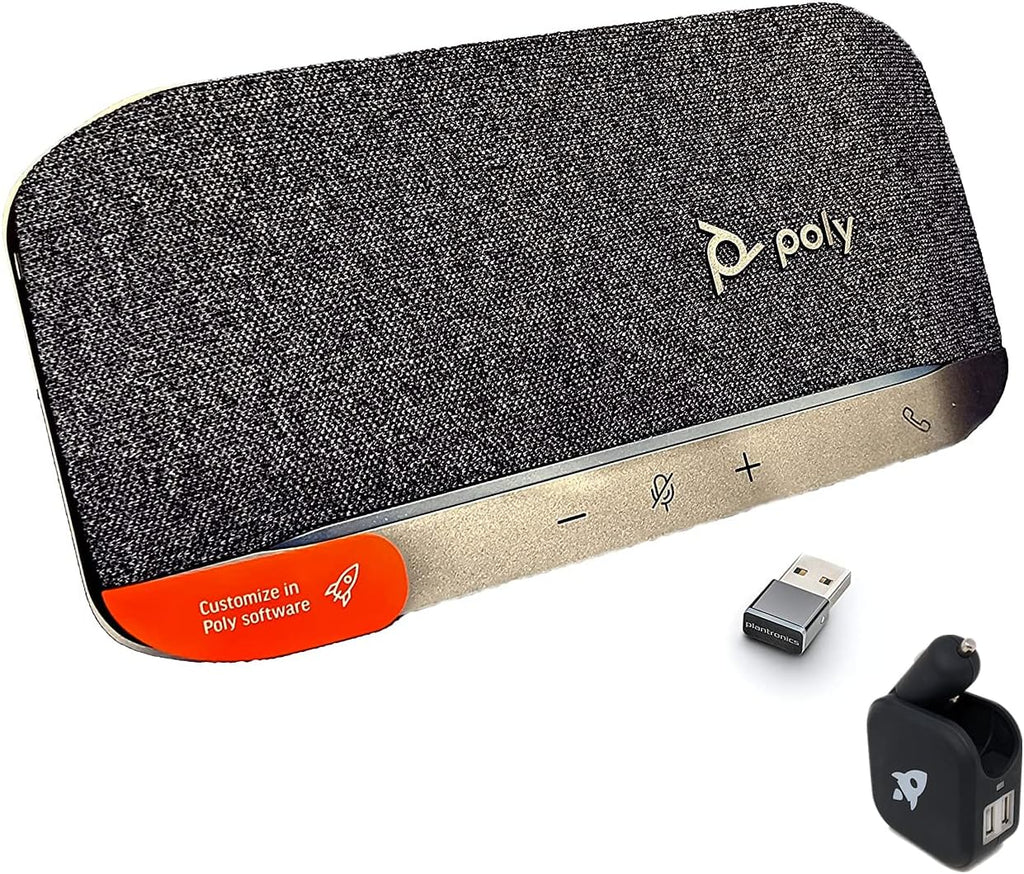 GTW Bundle with  SYNC 20+ USB-A Bluetooth Speakerphone W/Dongle and Charger - for Streaming Voice/Video, Distance Learning, Remote Work, School,Conferencing Apps - Zoom, Webex, Meet, Teams