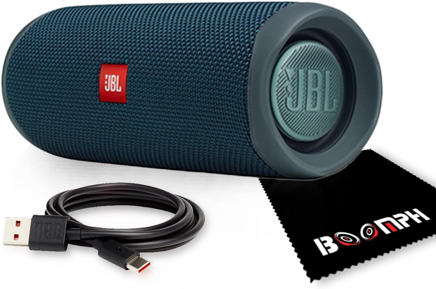 Flip 5: Portable Wireless Bluetooth Speaker, IPX7 Waterproof - Blue - Boomph'S Comprehensive Ultimate Performance Cloth Solution for Your On-The-Go Sound