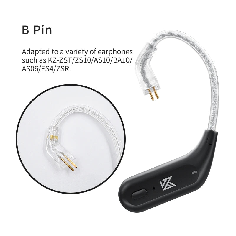 AZ09 HD Bluetooth 5.2 Ear Hook Headset Cable HIFI Wireless Upgrade Cable with Charging Case  Z1 S2 ZSTX Z1 ZSX DQ6 ZS10 PRO